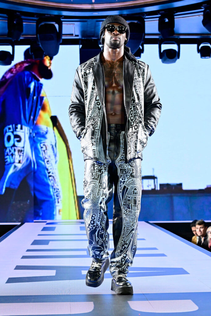 NEW YORK, NEW YORK - SEPTEMBER 04: A model walks the runway for BEILHARZ during Runway 7 Spring/Summer 2025 Collections at Sony Hall on September 04, 2024 in New York City. (Photo by Eugene Gologursky/Getty Images for Runway 7