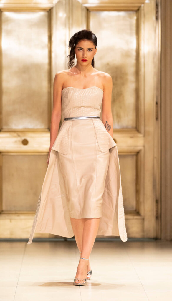Model walks for Malan Breton SS025 NYFW Photo by Arun Nevader