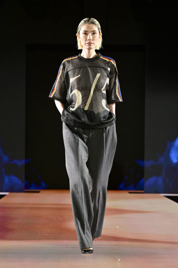 NEW YORK, NEW YORK - SEPTEMBER 04: A model walks the runway for Rhyan and Rhyse during Runway 7 Spring/Summer 2025 Collections at Sony Hall on September 04, 2024 in New York City. (Photo by Eugene Gologursky/Getty Images for Runway 7