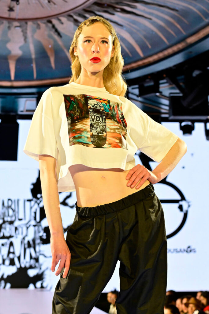 NEW YORK, NEW YORK - SEPTEMBER 04: A model walks the runway for Village of Thousands during Runway 7 Spring/Summer 2025 Collections at Sony Hall on September 04, 2024 in New York City. (Photo by Eugene Gologursky/Getty Images for Runway 7)